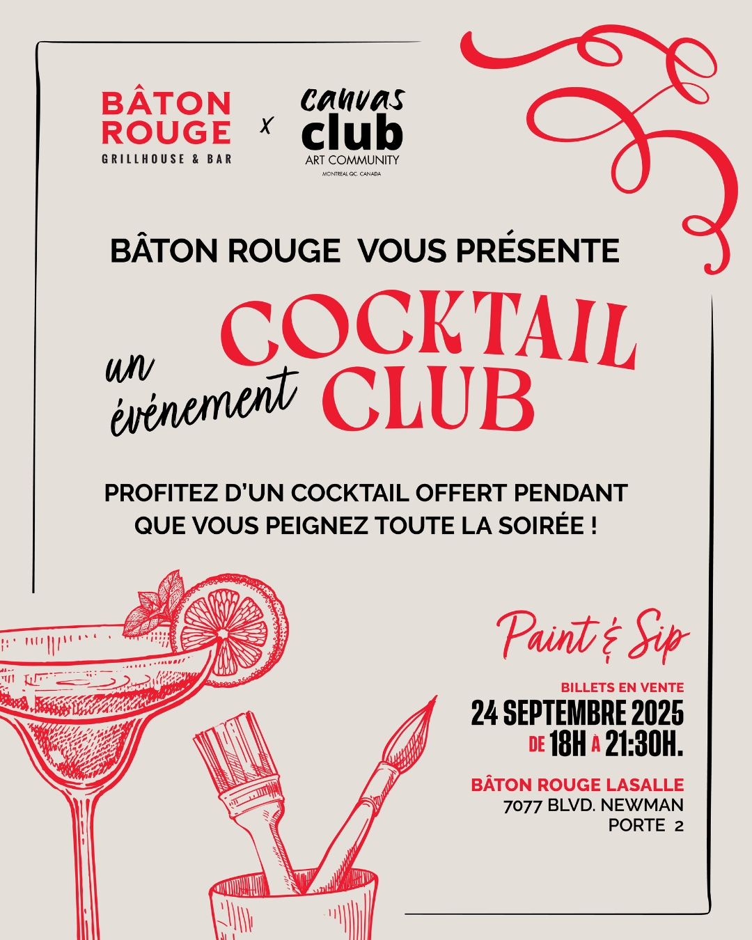 Paint & Sip à LaSalle : une soirée créative au Bâton Rouge Grillhouse & Bar