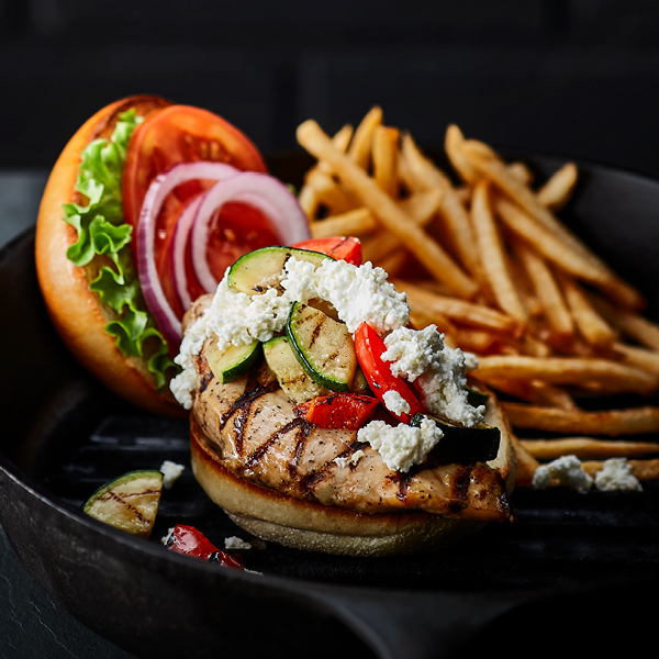 Mediterranean Chicken Burger
