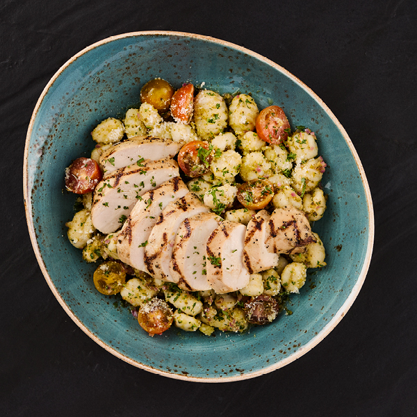 Gnocchis chimichurri et poulet